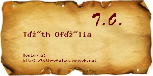 Tóth Ofélia névjegykártya